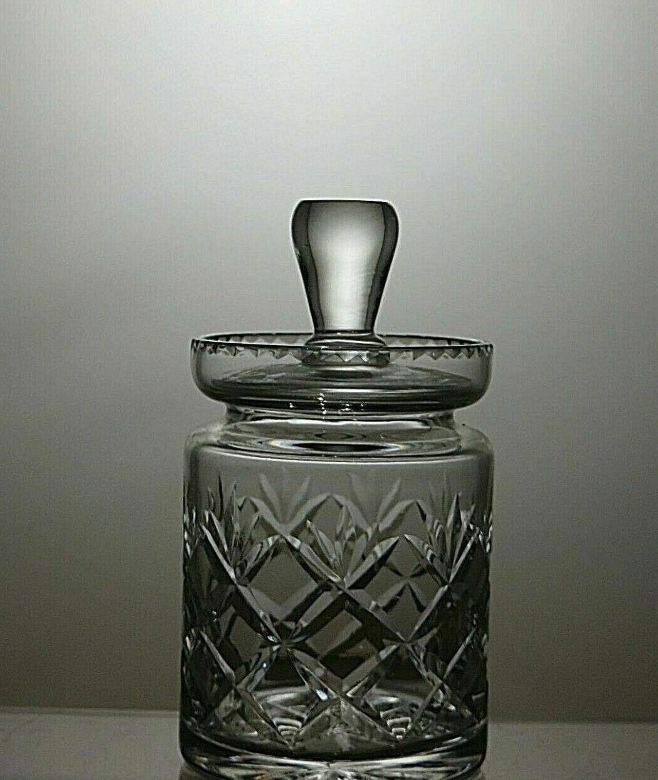 The Unbranded Brand Cut Crystal Small Jam Honey Serving Jar With Lid 4 3/4" Size ONE SIZE - 3 Thumbnail