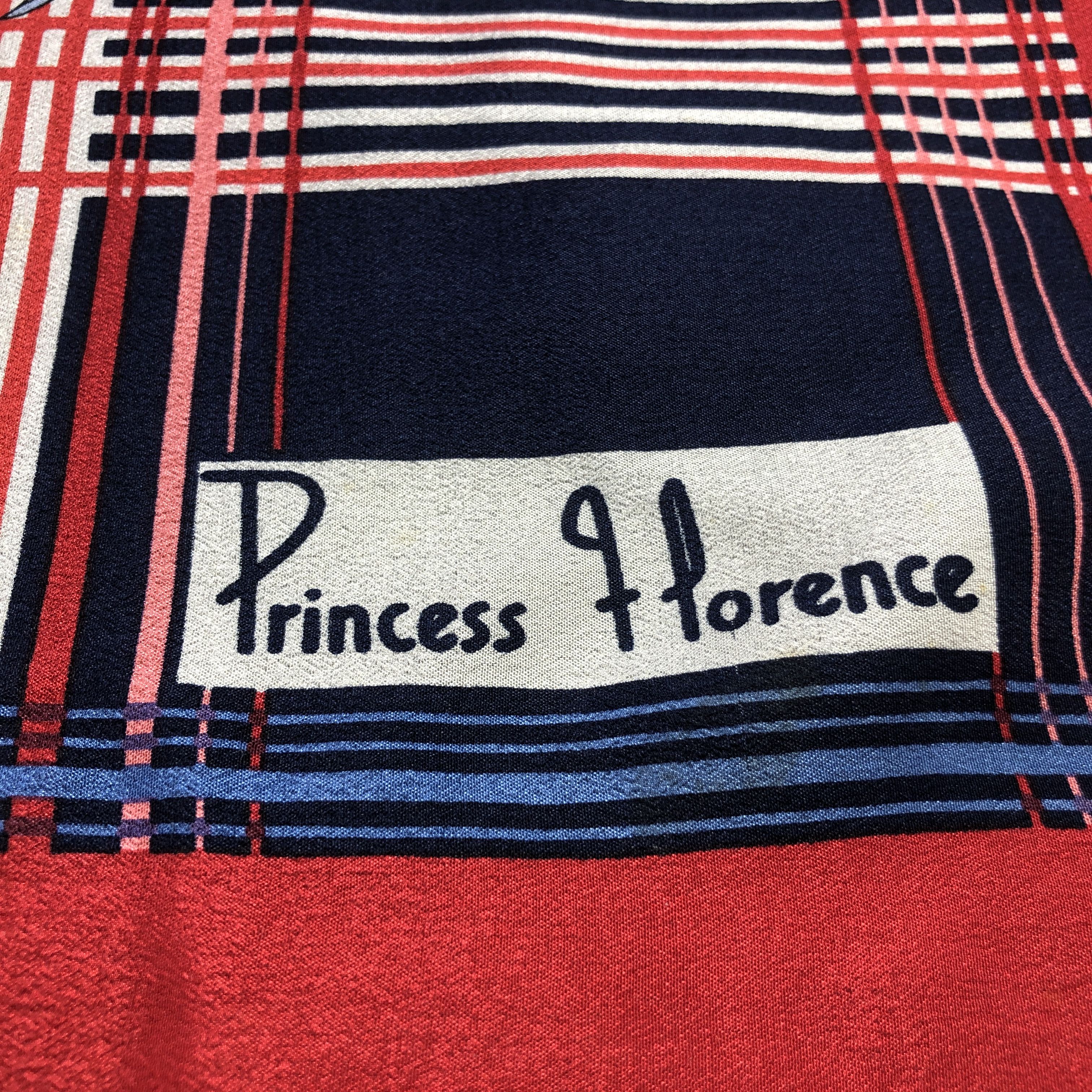 Vintage Princess Florence Floral Hand Rolled Silk Scarf M1072 Size ONE SIZE - 4 Thumbnail