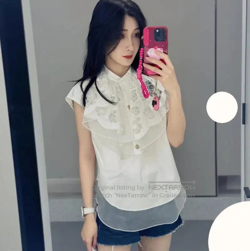 Chanel Chanel White Cotton Women's Shirt . Size XS / US 0-2 / IT 36-38 - 9 Thumbnail
