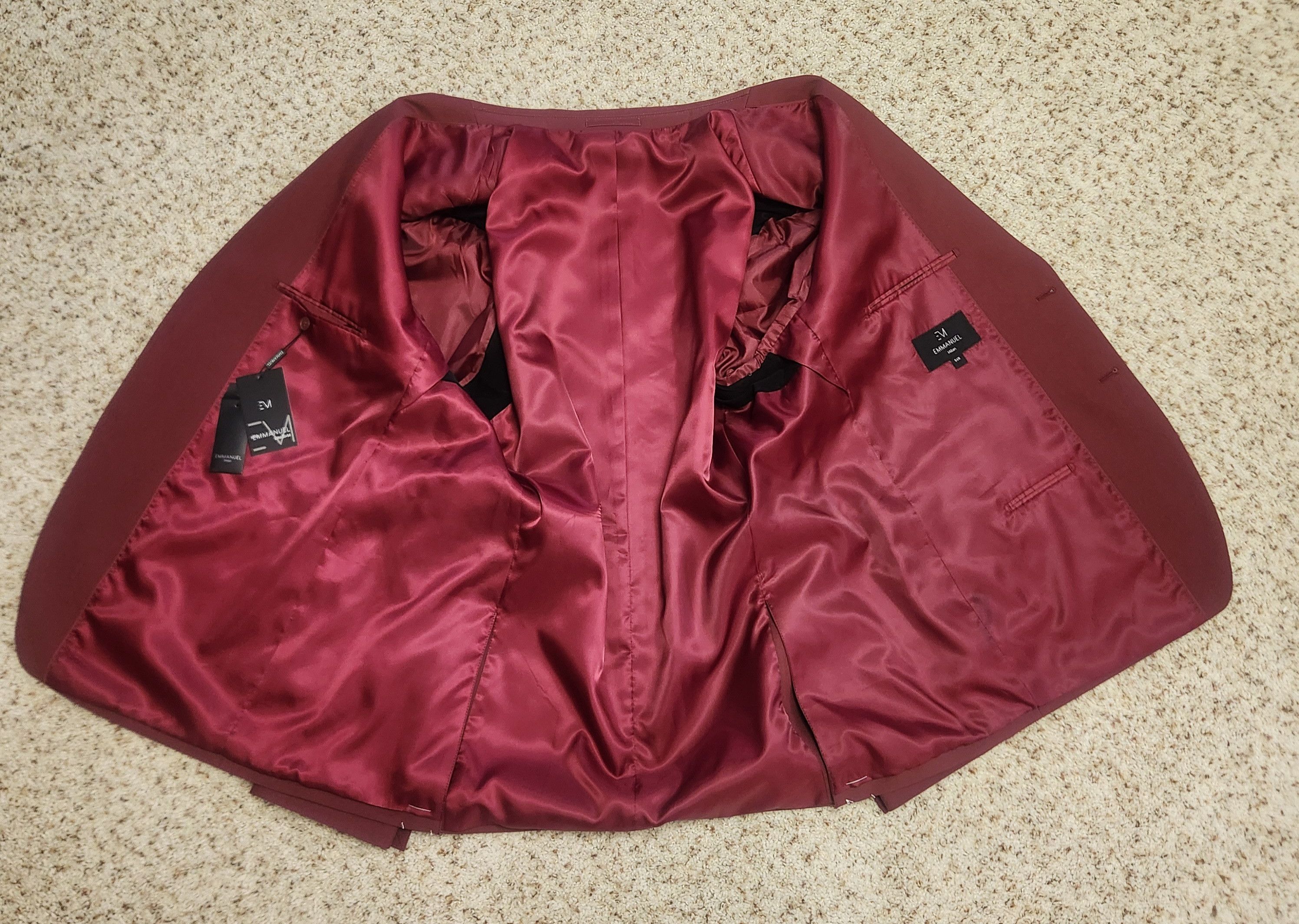 Other dark red sport coat 54R Emmanuel Italy NWT Size 54R - 6 Thumbnail