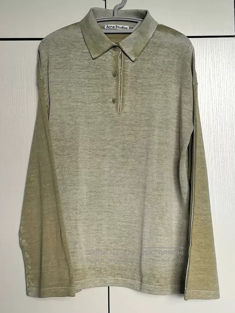 Acne Studios Acne Studios Long-sleeved knitted Polo shirt Size US M / EU 48-50 / 2 - 2 Thumbnail