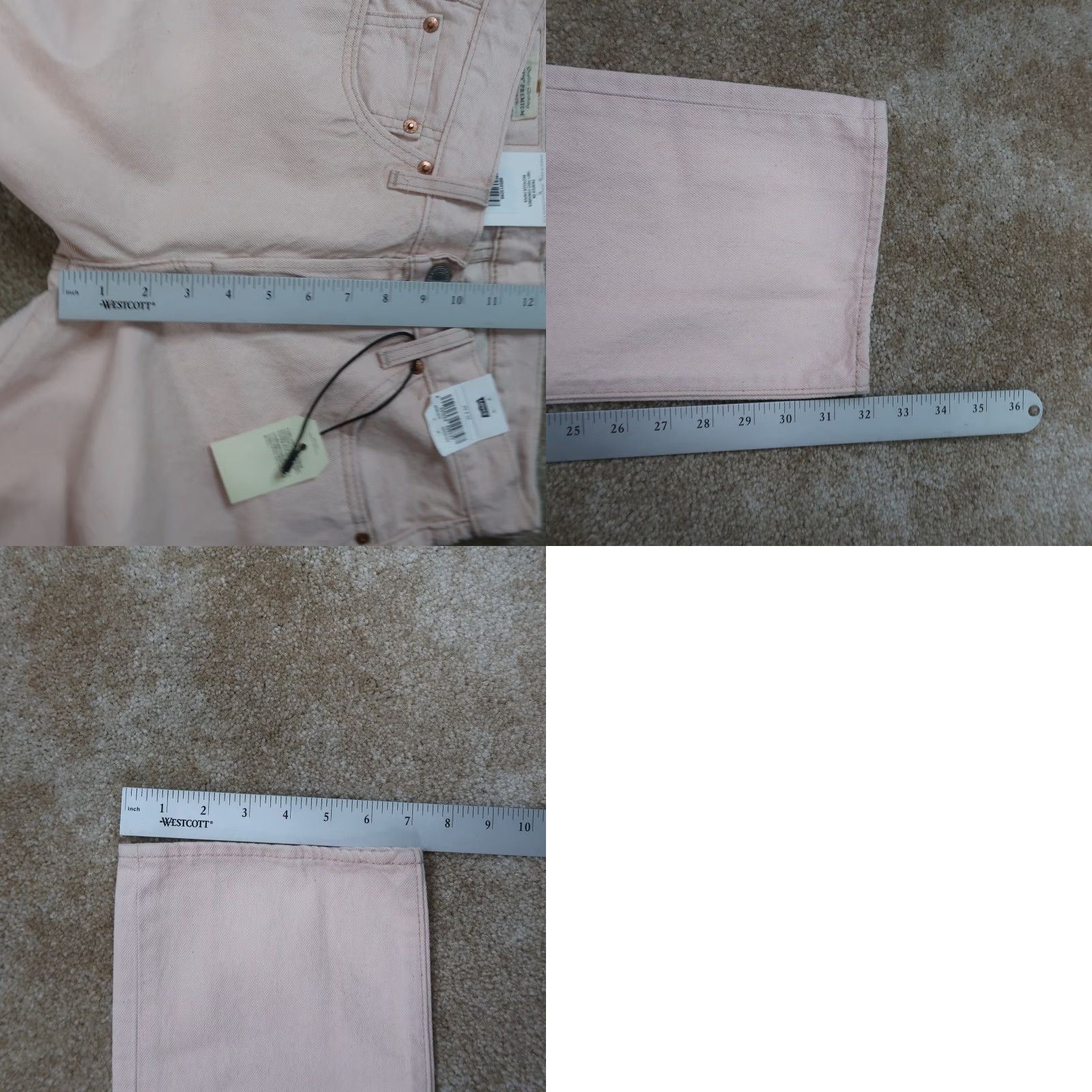 Levi's VINTAGE Levi's 501 Jeans Women Pink 29x32 Denim Straight 5-Pocket Logo Button Classic 90s 29 Womens Size 29" - 9 Thumbnail