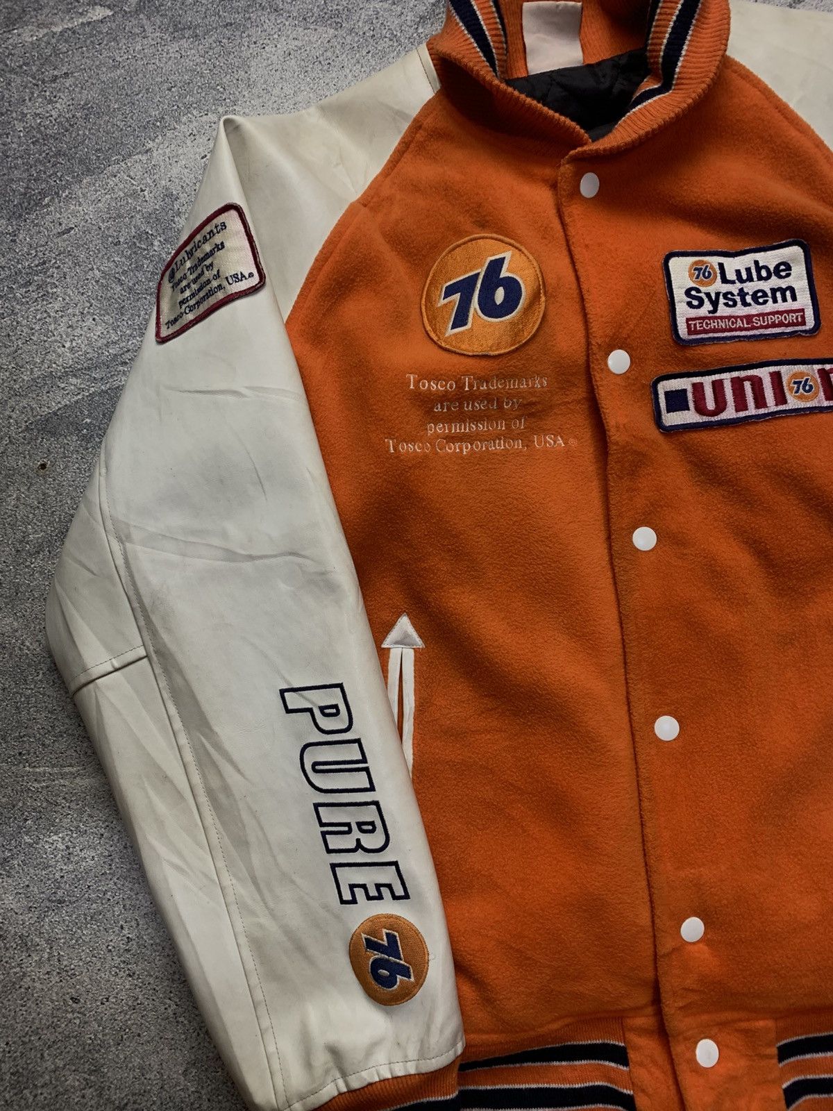Vintage 🐍 Vintage 76 Lubricants Varsity Jacket Size US L / EU 52-54 / 3 - 3 Thumbnail