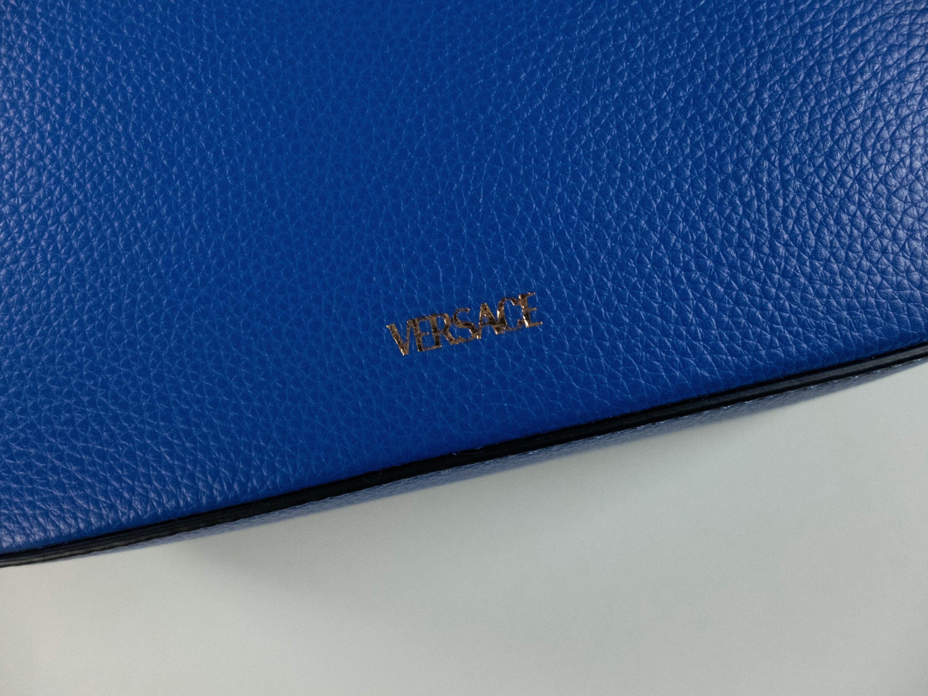 Versace VERSACE Virtus blue barocco V leather crossbody camera bag Size ONE SIZE - 8 Thumbnail