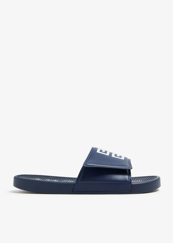 Givenchy o1srvl11e1024 Slide Flat Sandals in Navy Size US 12 / EU 45 - 1 Thumbnail