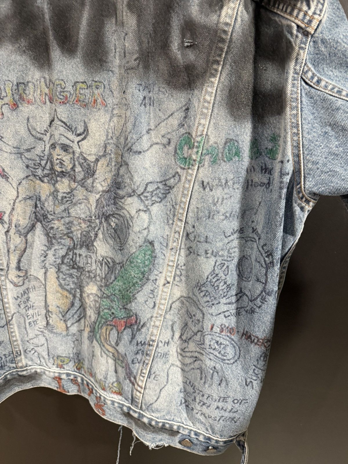 Vintage 1990s Vintage Levi’s Art Punk Grunge Distressed Jacket XXL Size US XXL / EU 58 / 5 - 15 Thumbnail