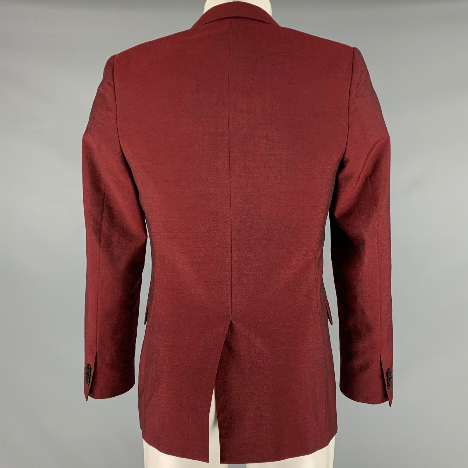 Paul Smith PS by PAUL SMITH Size 36 Burgundy Wool Mohair Sport Coat Size 36R - 3 Thumbnail