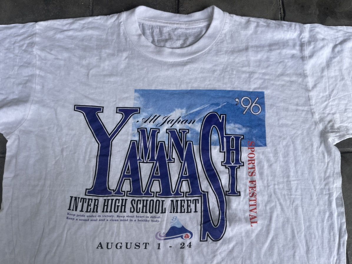 Vintage JAPAN MADE All Japan Yamanashi 1996 Sports Festival Tee Size US L / EU 52-54 / 3 - 2 Thumbnail