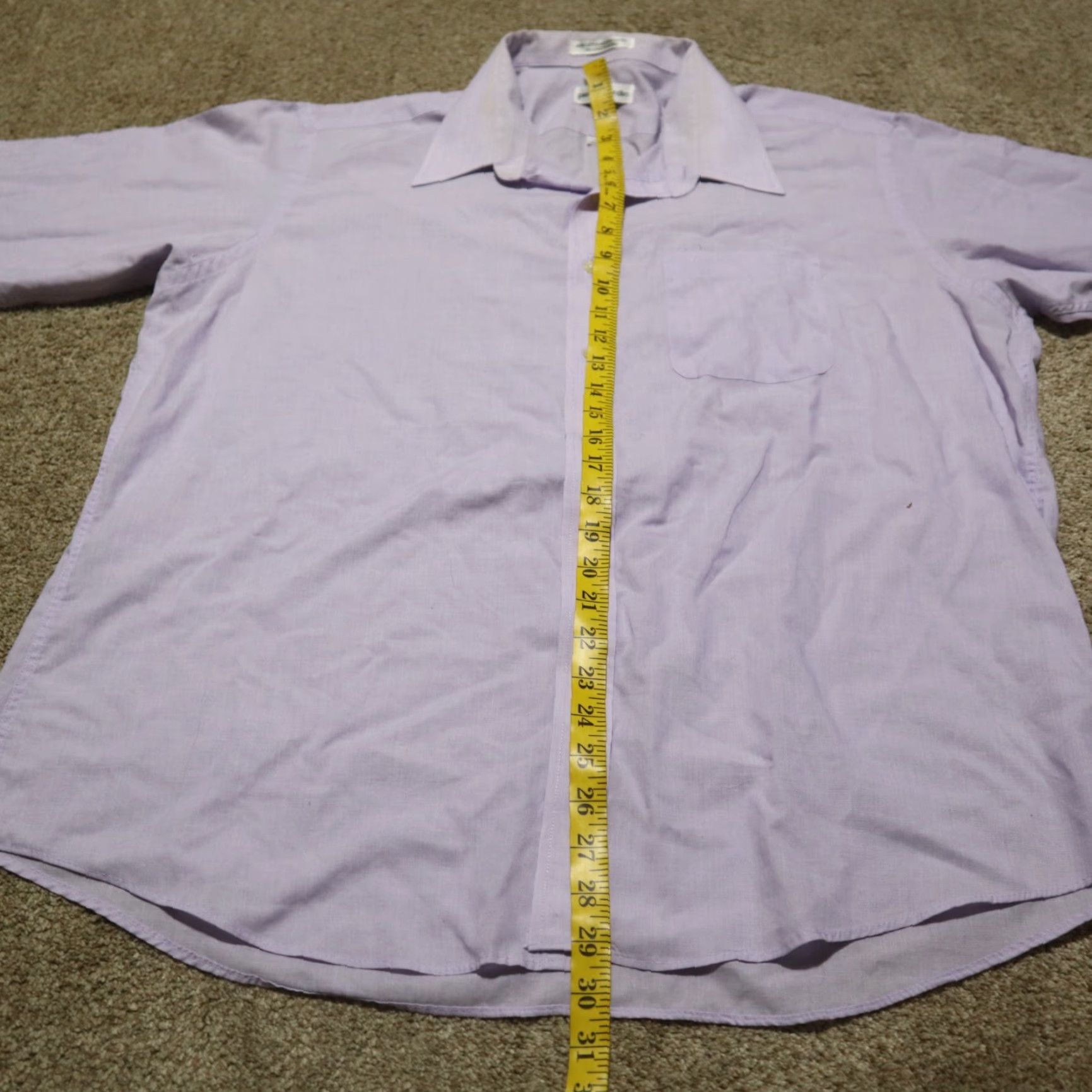Pierre Cardin Pierre Cardin Button-Up Shirt Solid Purple Long Sleeve Men's Size 17.5 34/35 Casual Designer Size US XL / EU 56 / 4 - 6 Thumbnail