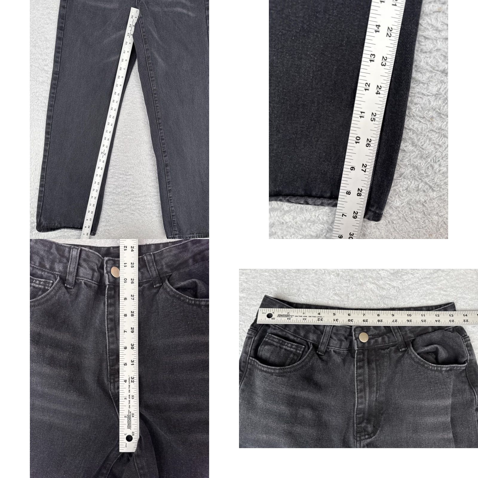 Shein SHEIN Jeans Women 6 Black High Rise Straight Leg Mom Fit Pant Casual 26x30 Size 32" / US 10 / IT 46 - 8 Thumbnail