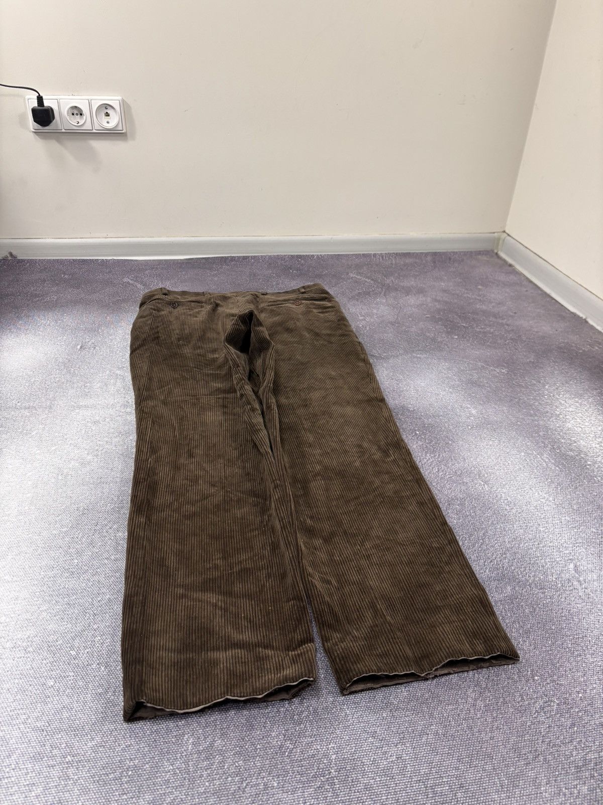 SCABAL Scabal Men’s Brown Cotton Blend Corduroy Pants Trousers Size US 34 / EU 50 - 18 Thumbnail