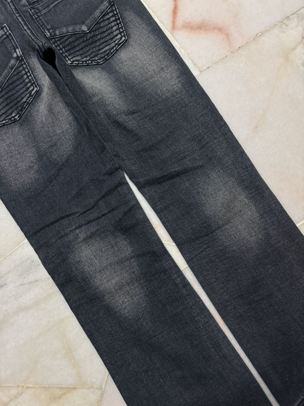 Japanese Brand 💥SLIM STRAIGHT BALMAIN INSPIRED BIKER DENIM JEAN BY JAPANESE Size US 31 - 16 Thumbnail