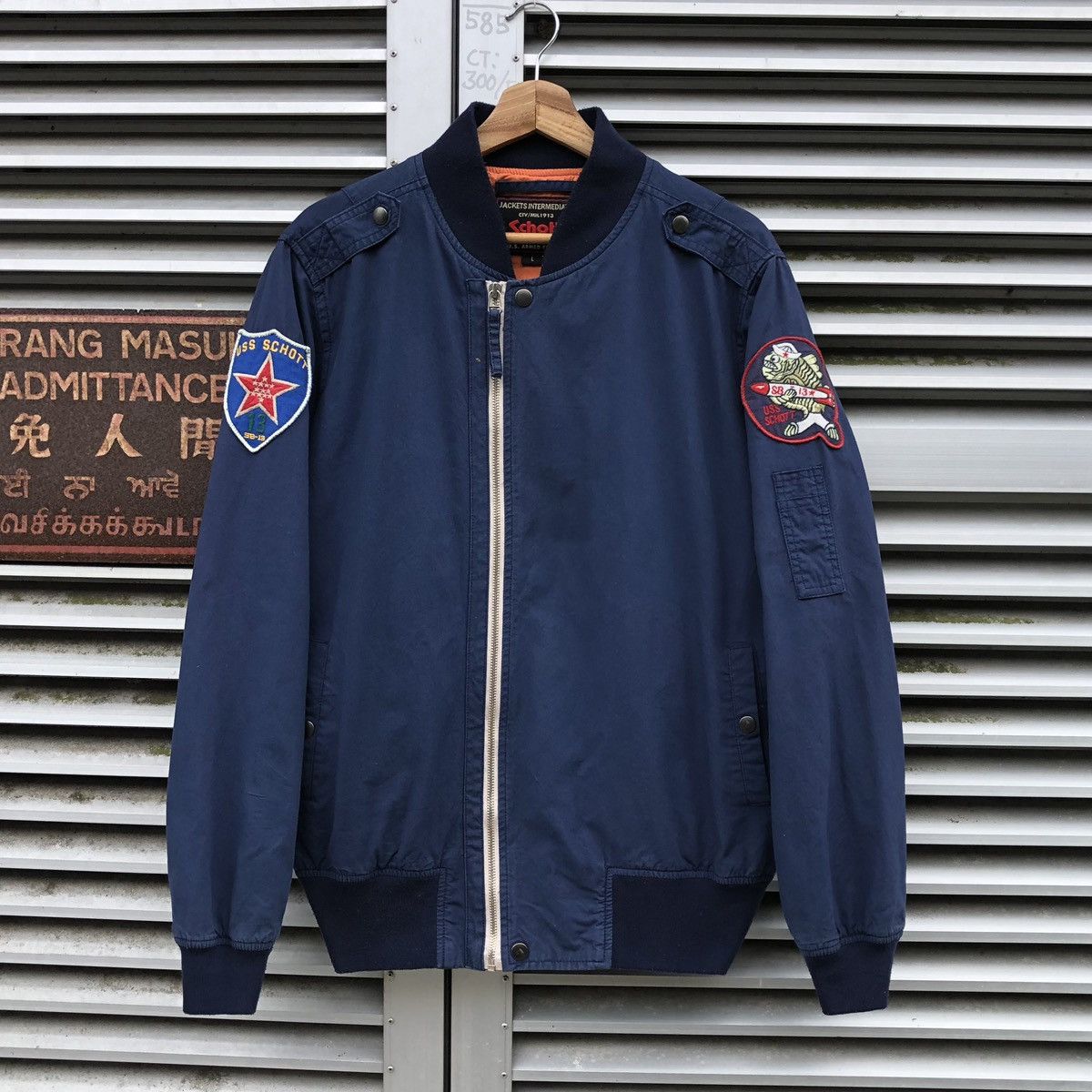 Schott Vintage Schott N.Y.C USS Patches Bomber Jacket Size US L / EU 52-54 / 3 - 13 Thumbnail