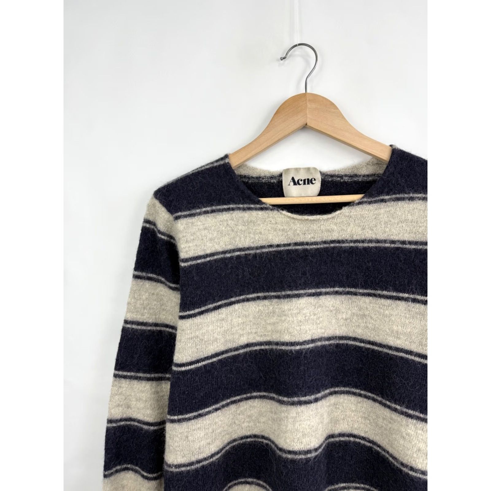 Acne Studios Y2K Acne Studios Alpaca Wool Striped Sweater Navy LIMA AW11 XL Multicolor Womens Pullover Knit Shirt Size XL / US 12-14 / IT 48-50 - 3 Thumbnail