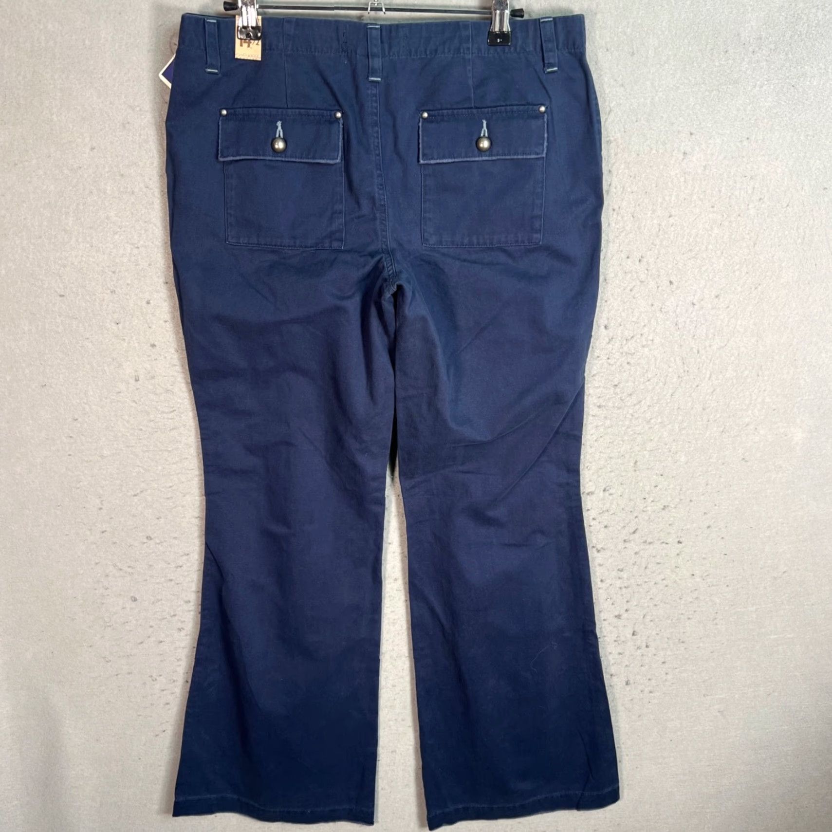 Vintage LIMITED Too Blue Cotton Flared Pants With Paisley Accent Womens Size 14 NEW Size 36" / US 14 / IT 50 - 2 Thumbnail