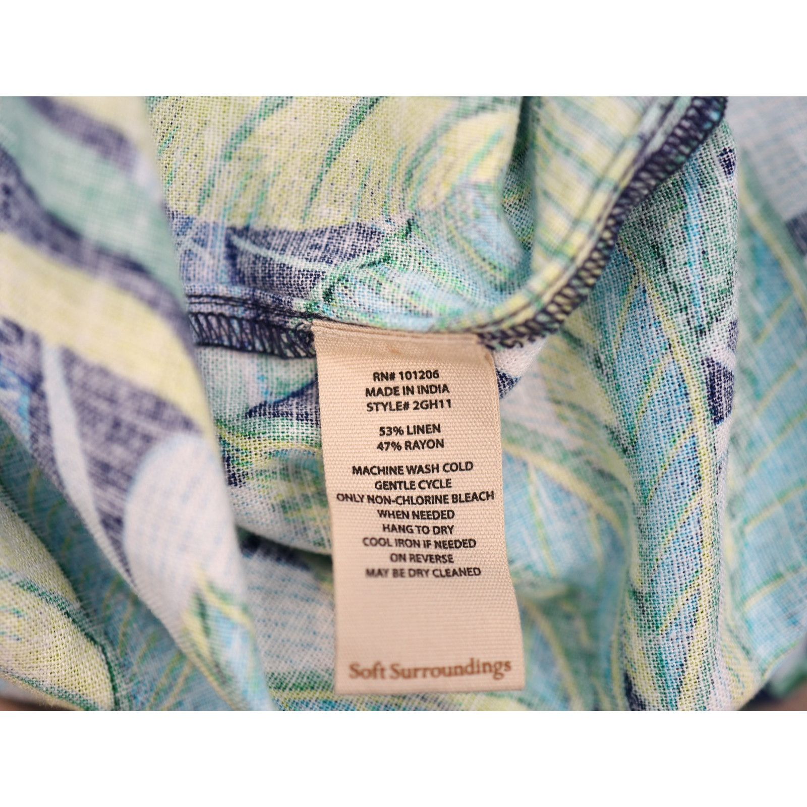 Soft Surroundings NWT SOFT SURROUNDINGS Soleil Linen Blend Dress Sz L $120 Size L / US 10 / IT 46 - 6 Thumbnail