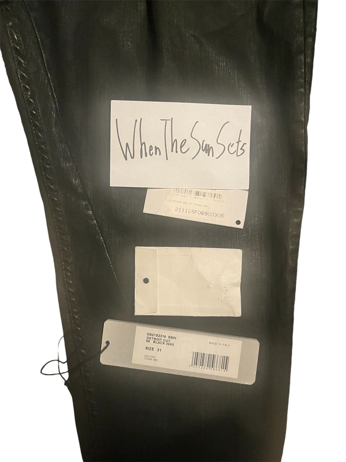 Rick Owens × Rick Owens Drkshdw Rick Owen’s Detroit cut wax denim Size US 31 - 3 Thumbnail