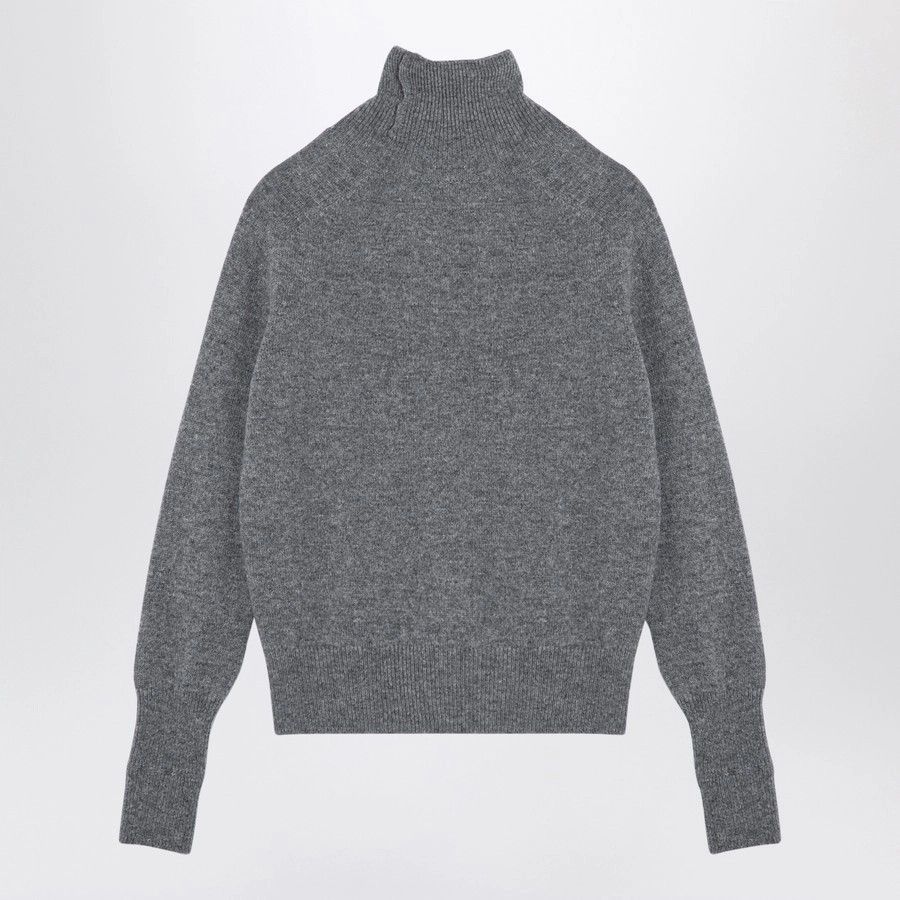 Victoria Beckham o1d2blof1124 Wool Turtleneck Sweater in Grey Size S / US 4 / IT 40 - 2 Thumbnail