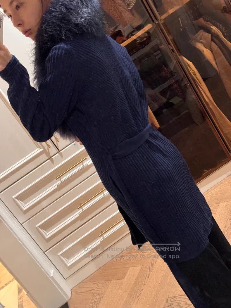 Versace Versace Blue wool blend coat Size XS / US 0-2 / IT 36-38 - 7 Thumbnail