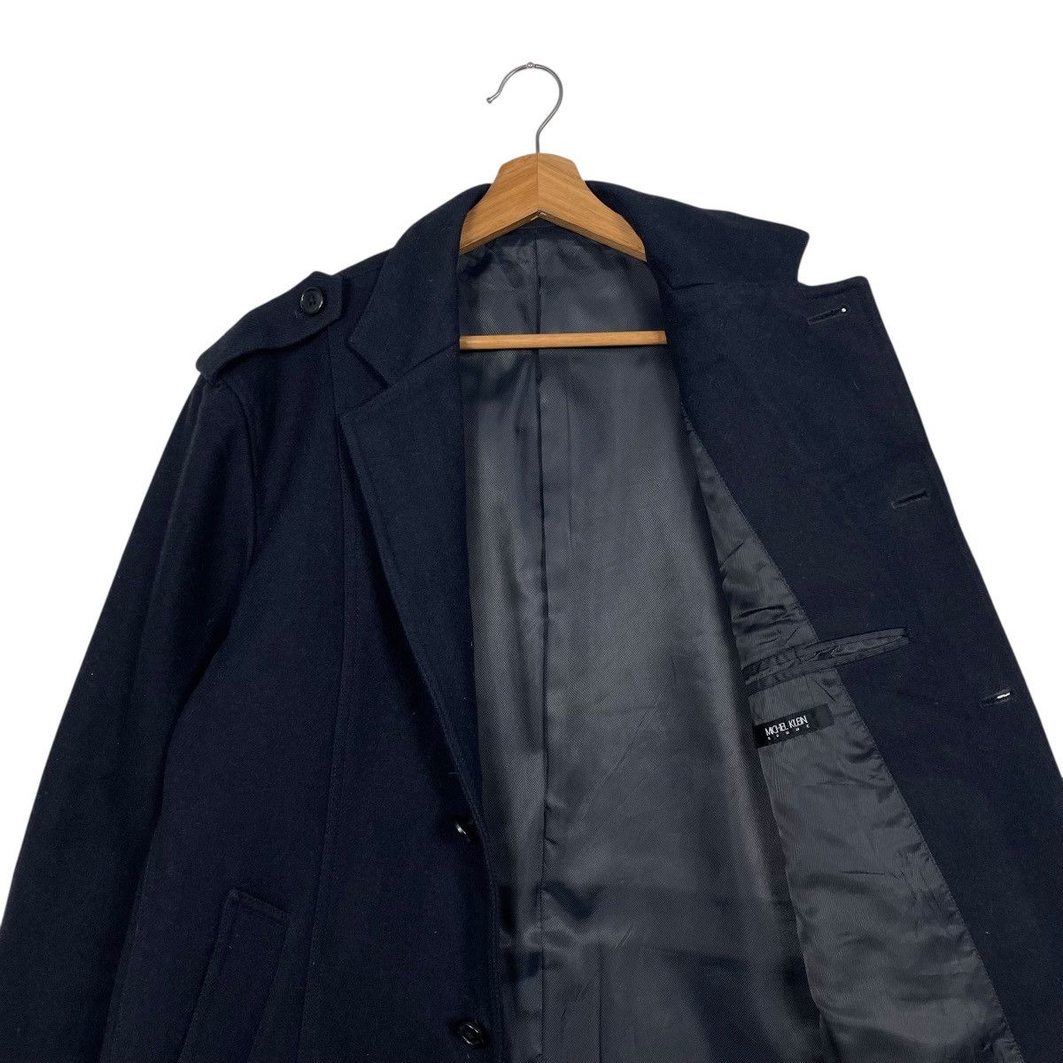 Michel Klein Michel Klein Black Wool Coat Size US M / EU 48-50 / 2 - 10 Thumbnail