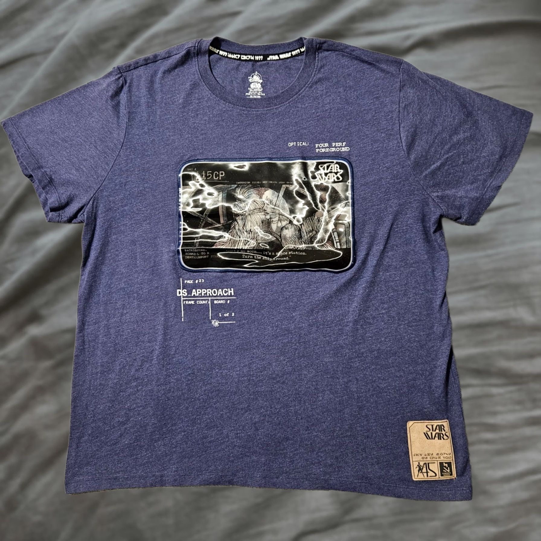 Disney Disney Star Wars 45th Anniversary Blue Short Sleeve T Shirt Men's Large Size US L / EU 52-54 / 3 - 1 Thumbnail