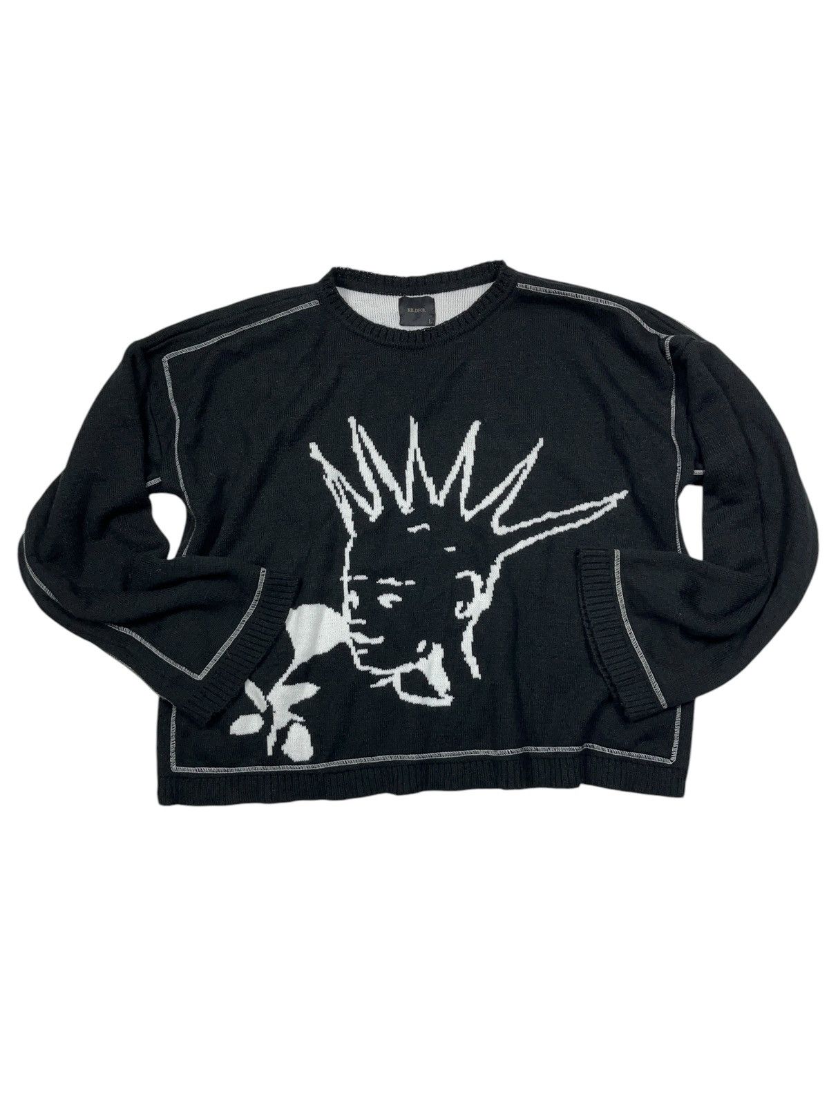 Designer Kildfol Reversible Punk Sweater Oversized Size US L / EU 52-54 / 3 - 1 Thumbnail