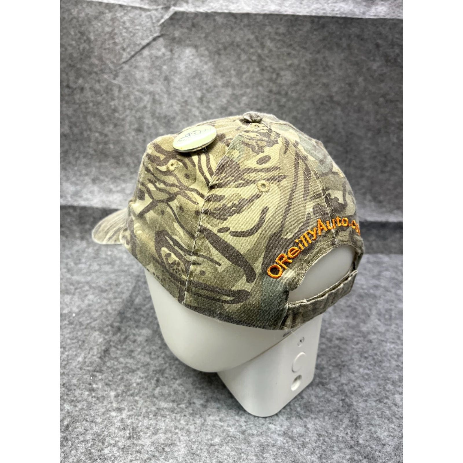 Vintage O'Reilly Auto Parts Hat Cap Adjustable One Size Green Camo Cotton Twill Baseball Cap Men Adult Size ONE SIZE - 5 Thumbnail