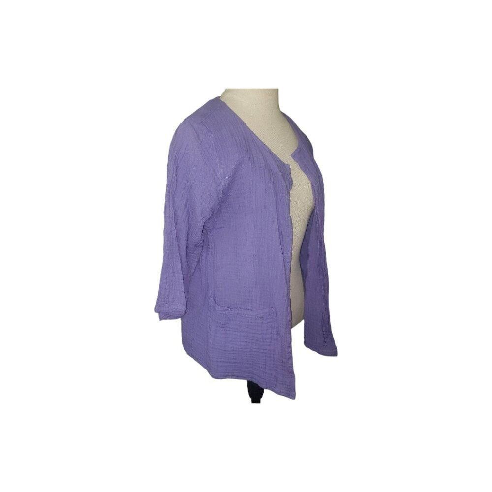 Designer CT748 Purple Open Bolero Ladies Jacket S/M Size S / US 4 / IT 40 - 3 Thumbnail