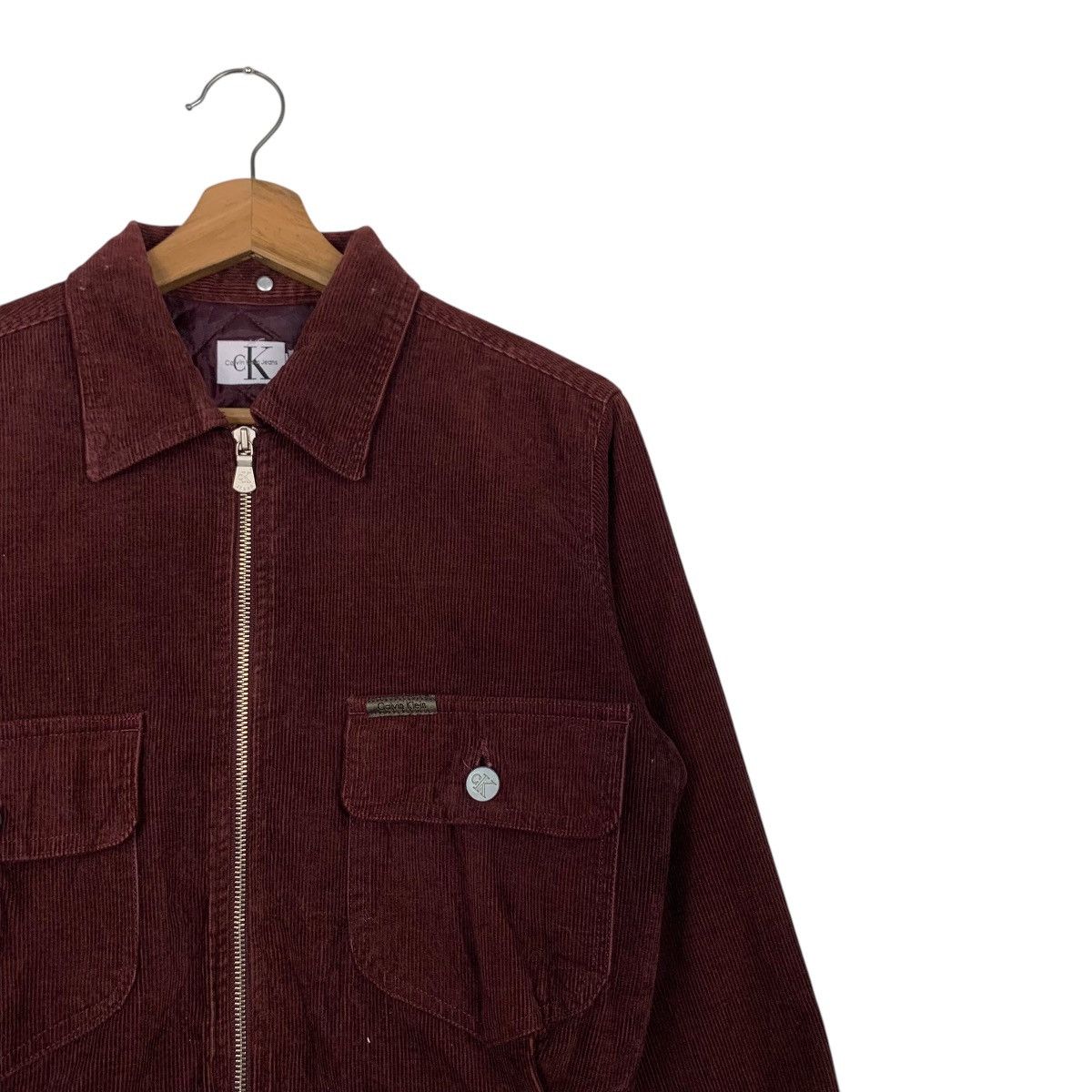 Calvin Klein ☀️CK Jeans corduroy cropped zipper jacket Size US S / EU 44-46 / 1 - 7 Thumbnail