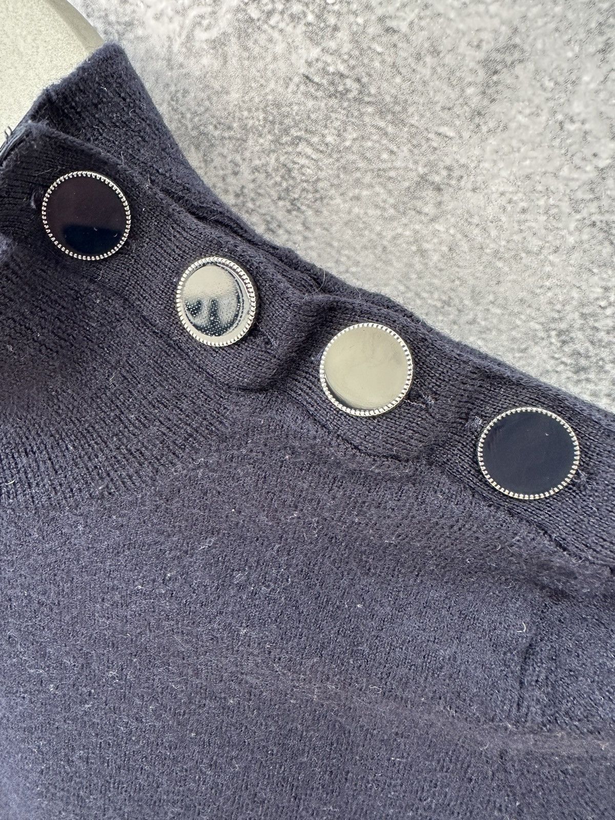 Sezane Sezane Jacob Jumper Navy Italy Merino Wool Sweater Size XS / US 0-2 / IT 36-38 - 10 Thumbnail