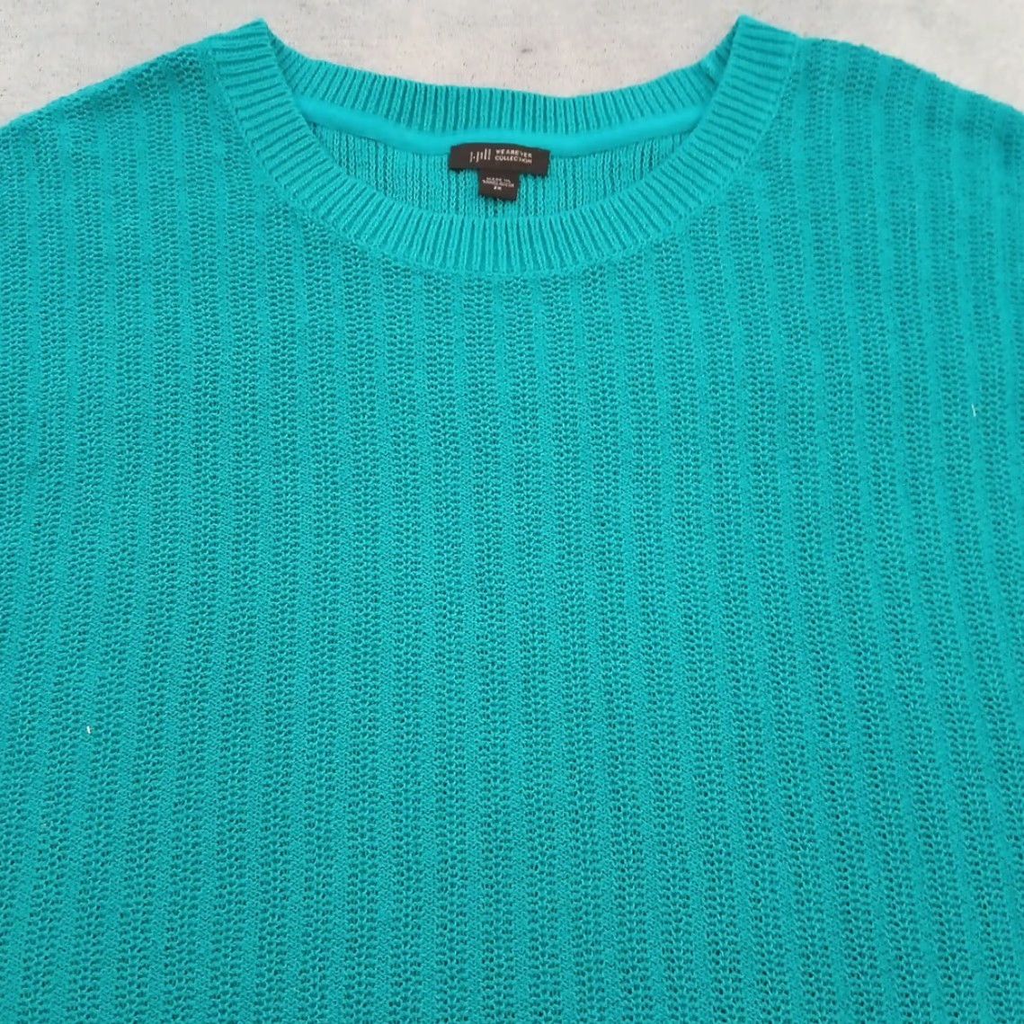 J. Jill J.Jill Wearever Sweater Womens 2X Sleeveless Blue Crew Neck Pullover Knit Cotton Nylon Size XXL / US 16-18 / IT 52-54 - 2 Thumbnail