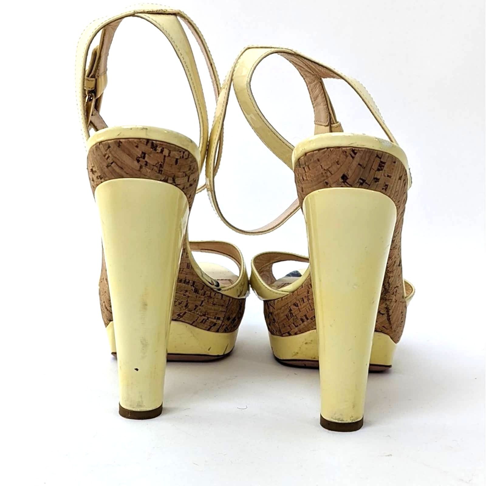 Prada PRADA Canary Yellow Cork Platform Heels - 8 Size US 8 / IT 38 - 8 Thumbnail