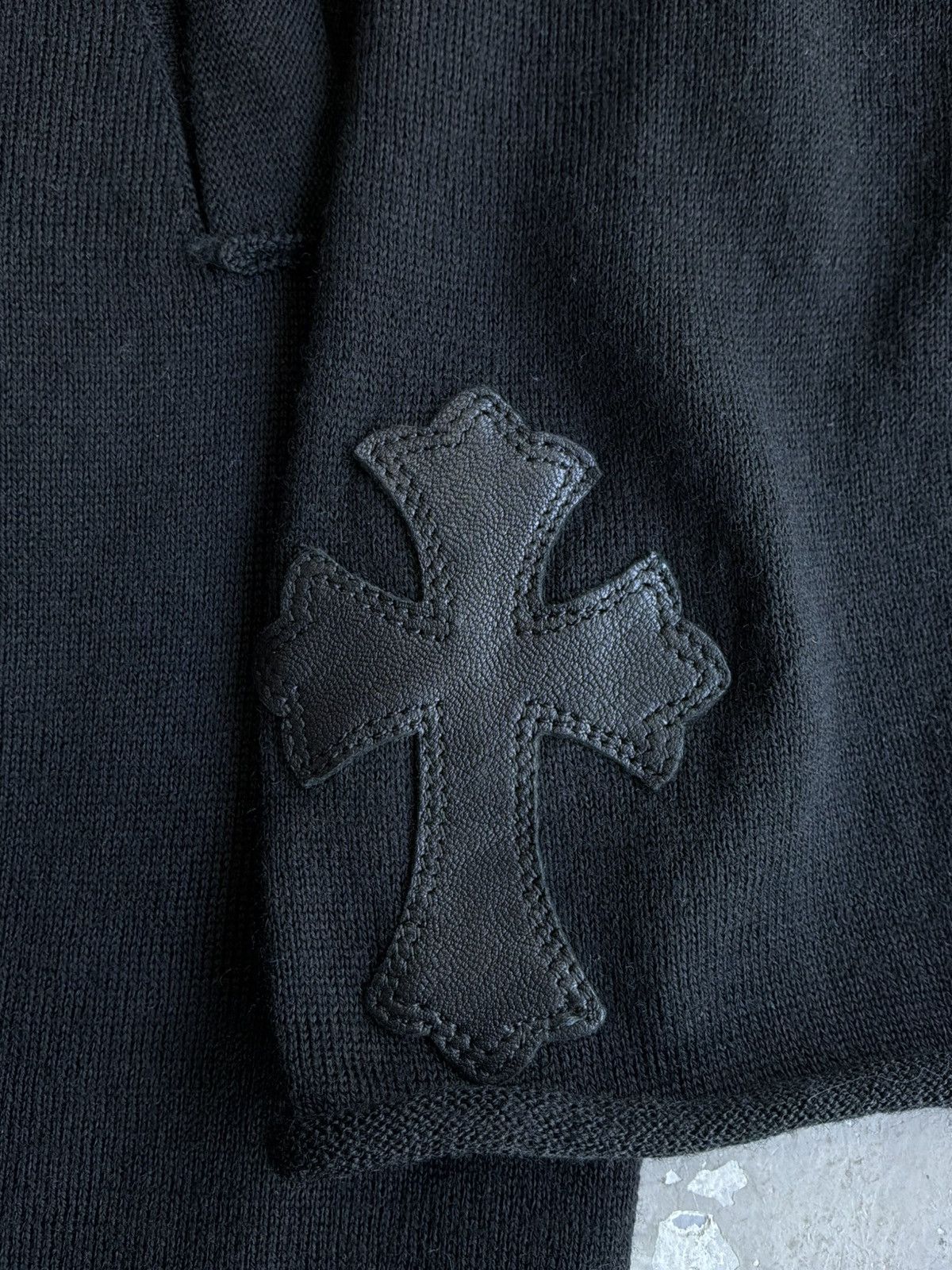 Chrome Hearts Vintage Chrome - Cross Patch Wool Turtle Neck Button Dress Size ONE SIZE - 6 Thumbnail