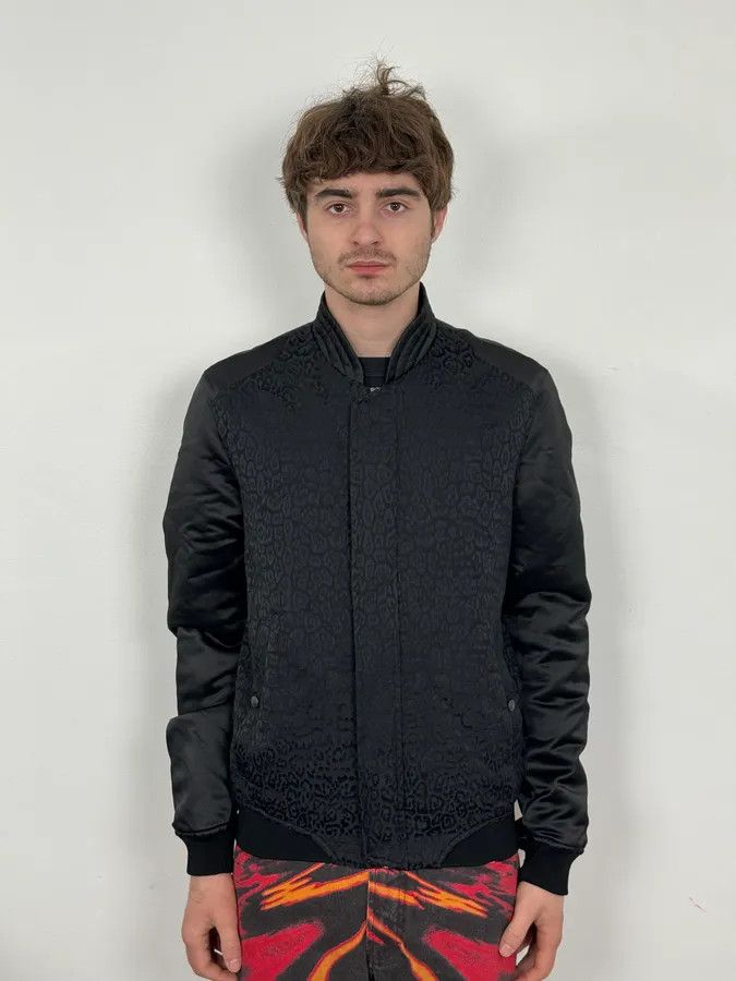 Just Cavalli AW2018 Cavalli Black Leopard Nylon Bomber Jacket Size US M / EU 48-50 / 2 - 2 Thumbnail
