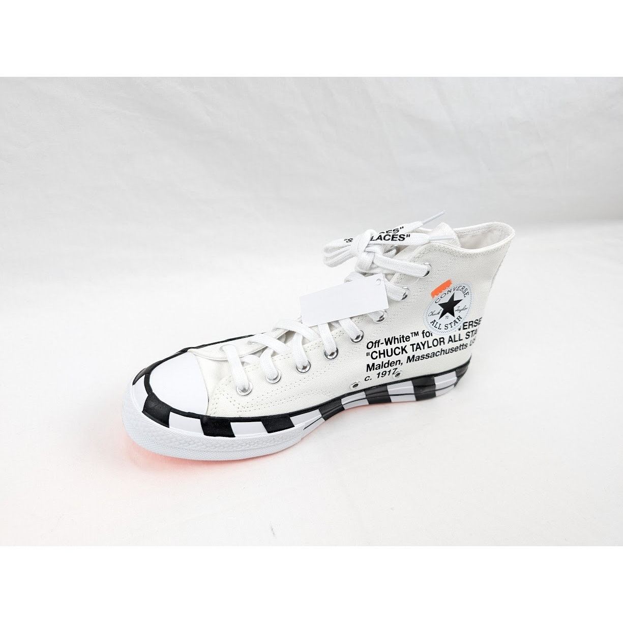 Converse × Off-White o1rshd1 DUP / Unisex Chuck 70 Hi-Top Sneakers in White/Cone Size US 8 / EU 41 - 9 Thumbnail