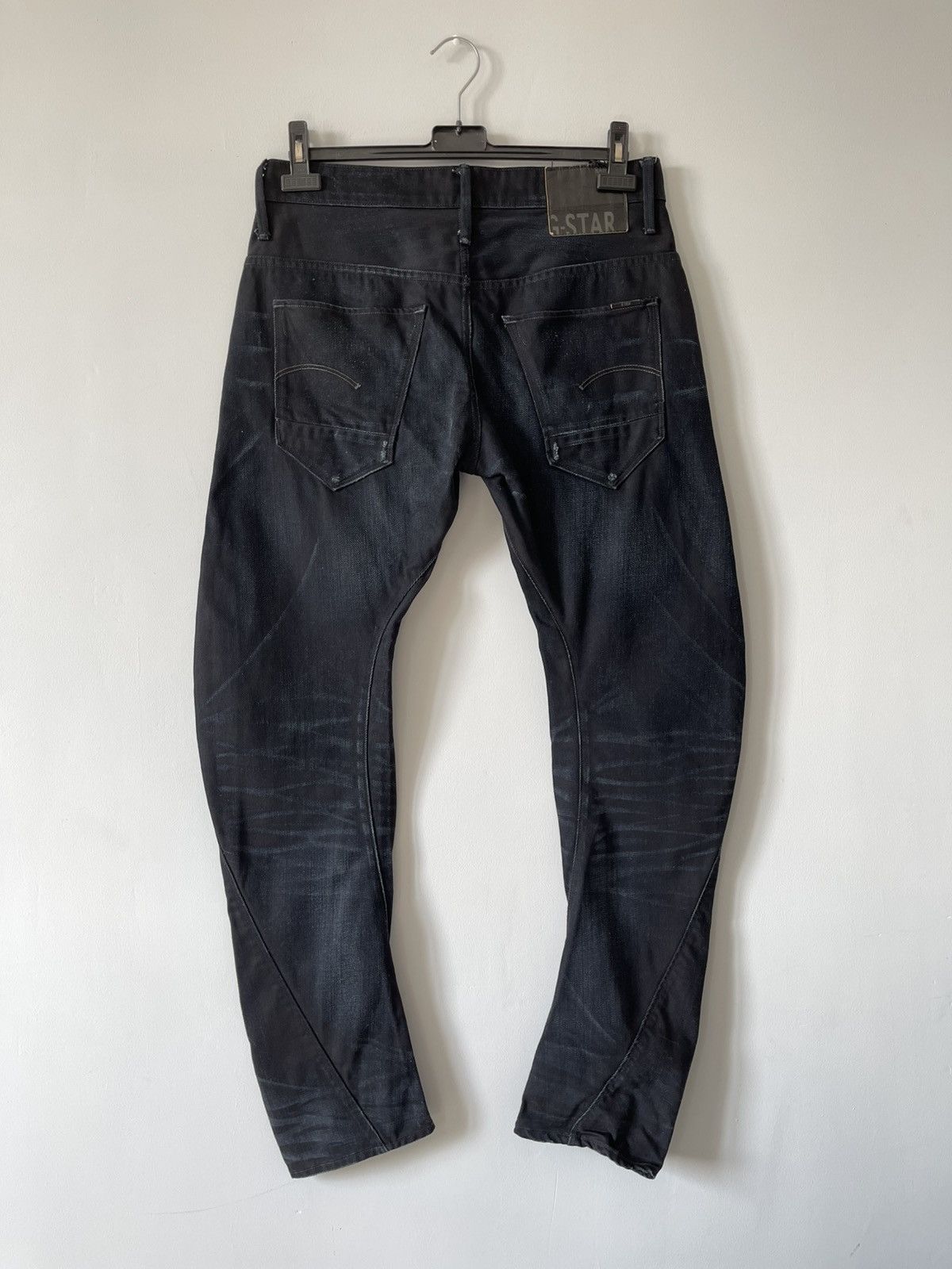 G-Star G-Star Raw Arc 3D Slim Faded Whiskers Stretch Denim Jeans Size US 32 / EU 48 - 10 Thumbnail