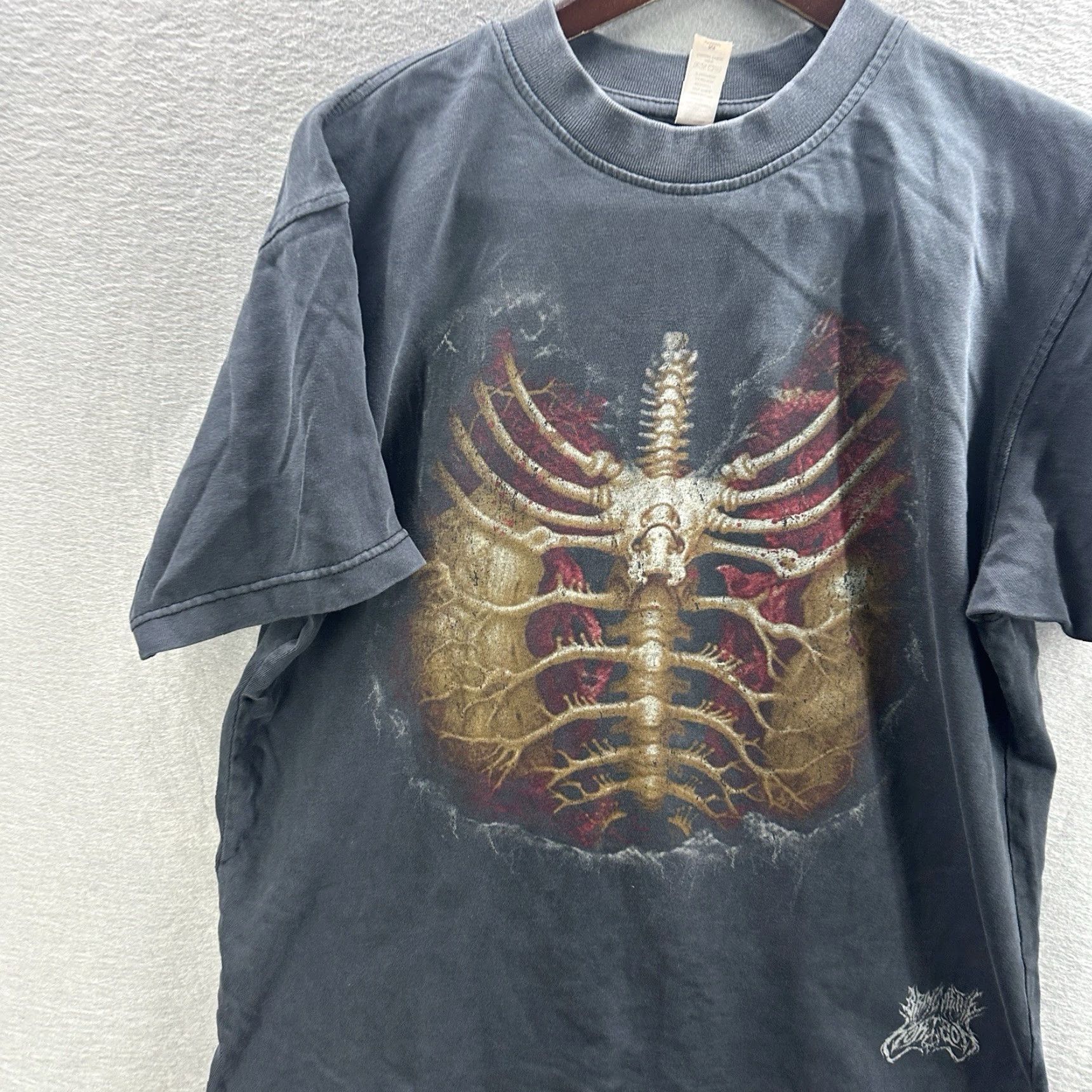 Doublet VINTAGE NO TAG Shirt Mens M Bring Me The Horizon Tee Double-Sided Ribcage Japanese Tour Black Cotton Jersey Crew Neck Graphic Print 90s Rock Band Mens Size US M / EU 48-50 / 2 - 3 Thumbnail