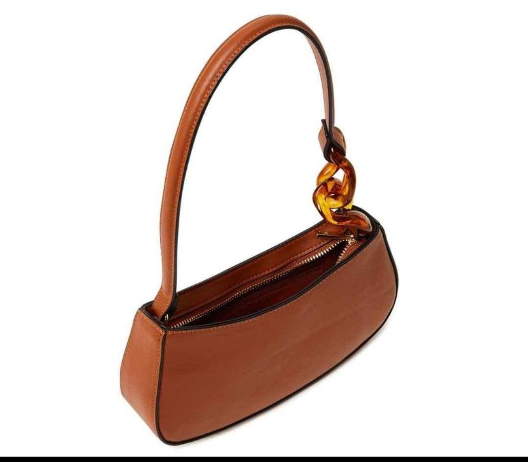 Other No Boundaries Women's Top Zip Shoulder Bag, Cognac Size ONE SIZE - 1 Thumbnail