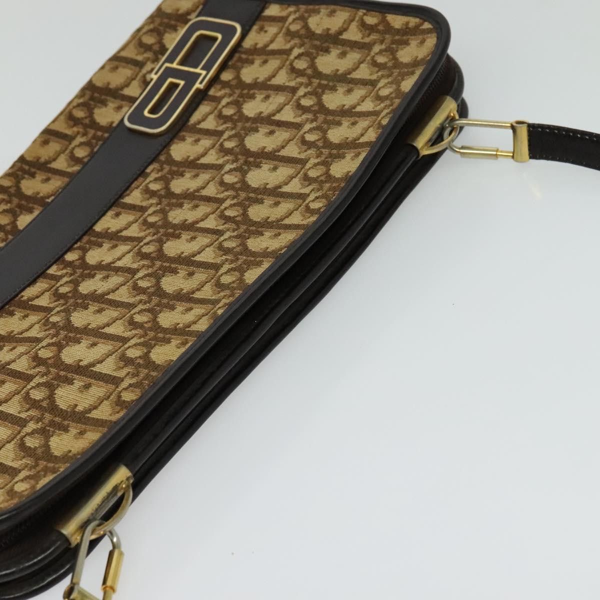 Dior DIOR Trotter Canvas Shoulder Bag Brown Gold Size ONE SIZE - 6 Thumbnail