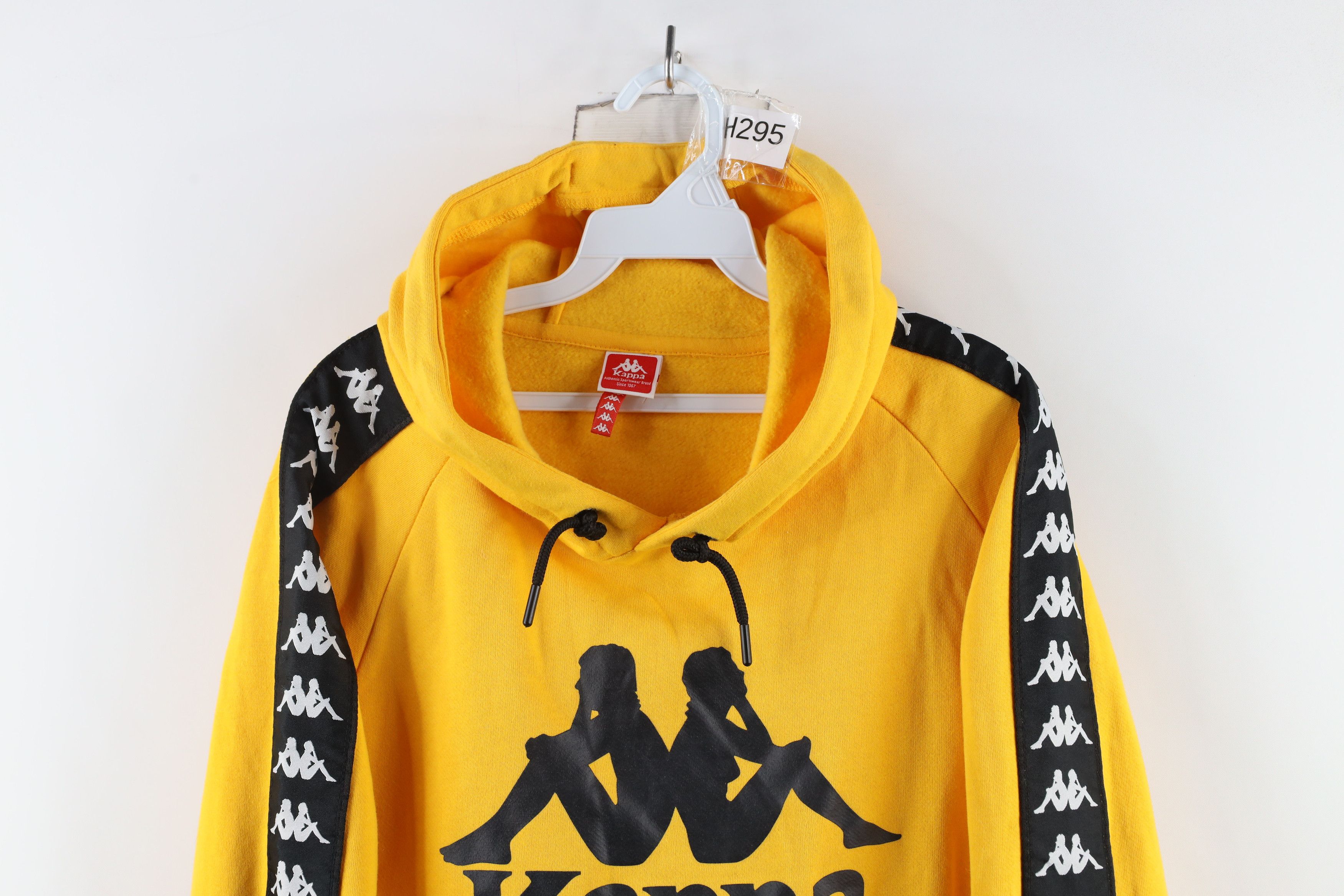 Kappa × Vintage Vintage Kappa Soccer Taped Logo Hoodie Sweatshirt Yellow Size US M / EU 48-50 / 2 - 2 Thumbnail