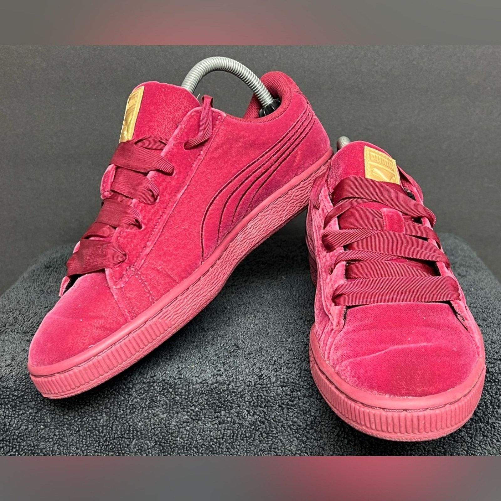 Puma Puma Basket Classic Velour Jr (Kids) Tibetan Red Size US 8.5 / IT 38.5 - 3 Thumbnail