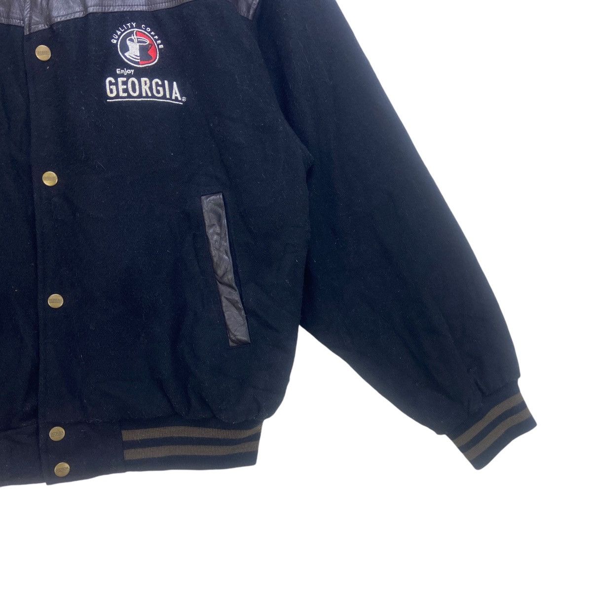 Other Vintage Georgia Coffee Big Logo Sheepskin Varsity Jacket Size US M / EU 48-50 / 2 - 5 Thumbnail