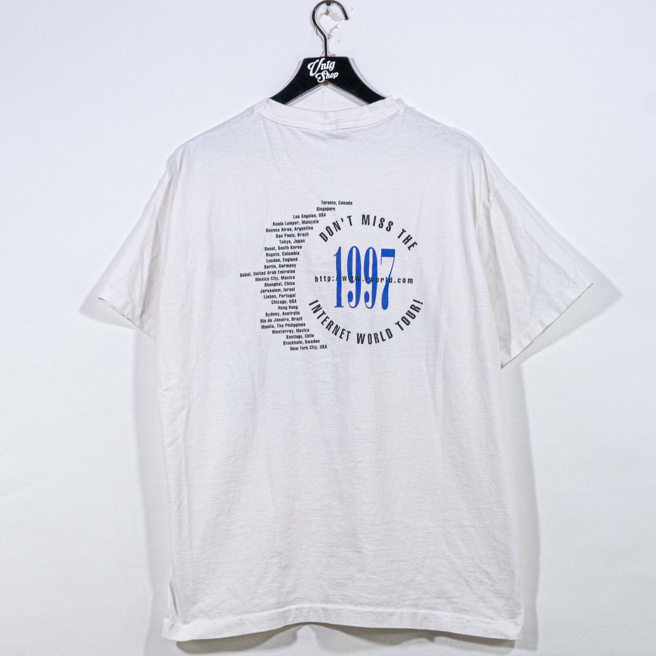 Vintage Vtg 1997 Internet World Tech Tee XL - USA Single Stitch Size US XL / EU 56 / 4 - 2 Thumbnail