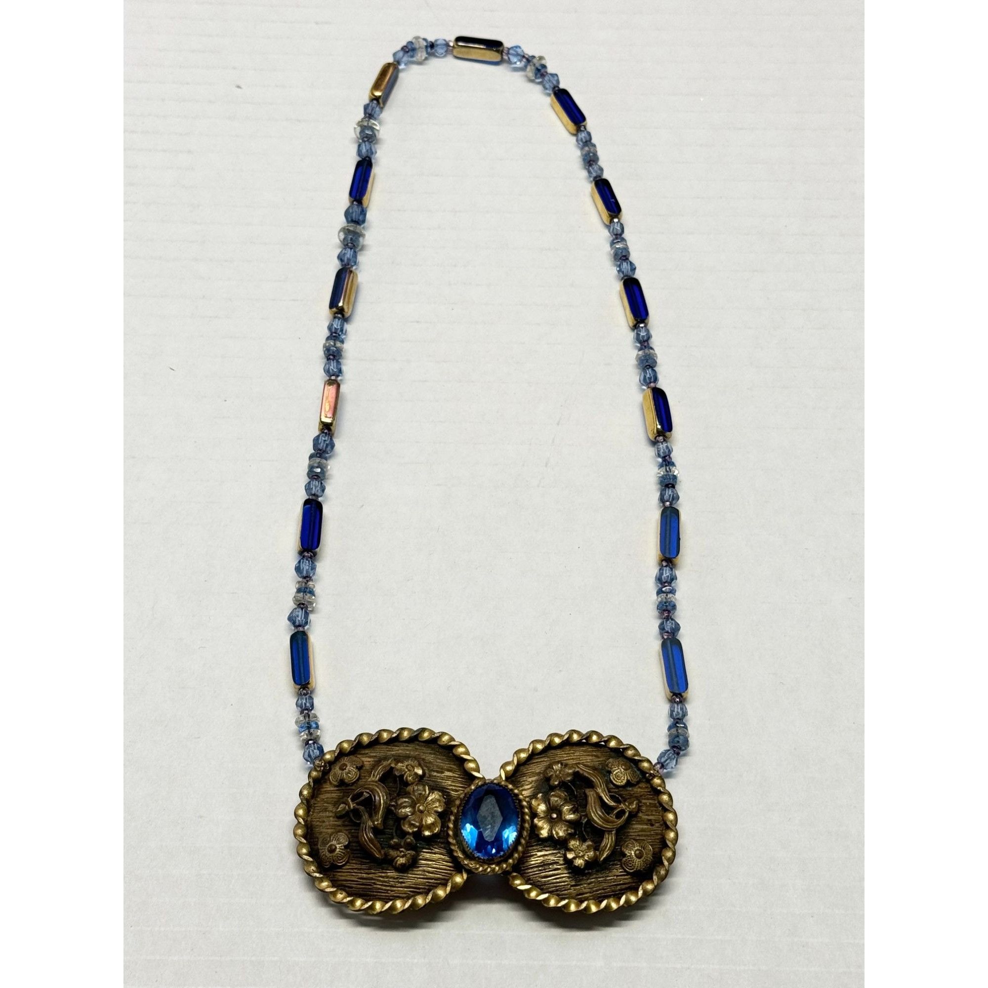 Vintage Vintage beaded glass blue necklace Size ONE SIZE - 4 Thumbnail