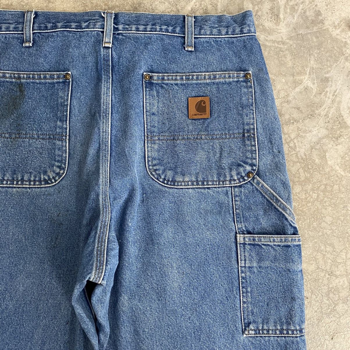 Carhartt VTG Carhartt Double Knee Blue Carpenter Denim Jeans Size US 35 - 21 Thumbnail