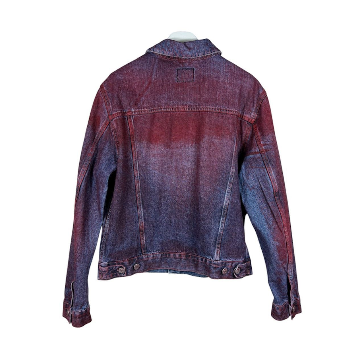Energie Vintage Energie y2k jeans denim jacket red painted blood 90s Size M / US 6-8 / IT 42-44 - 3 Thumbnail