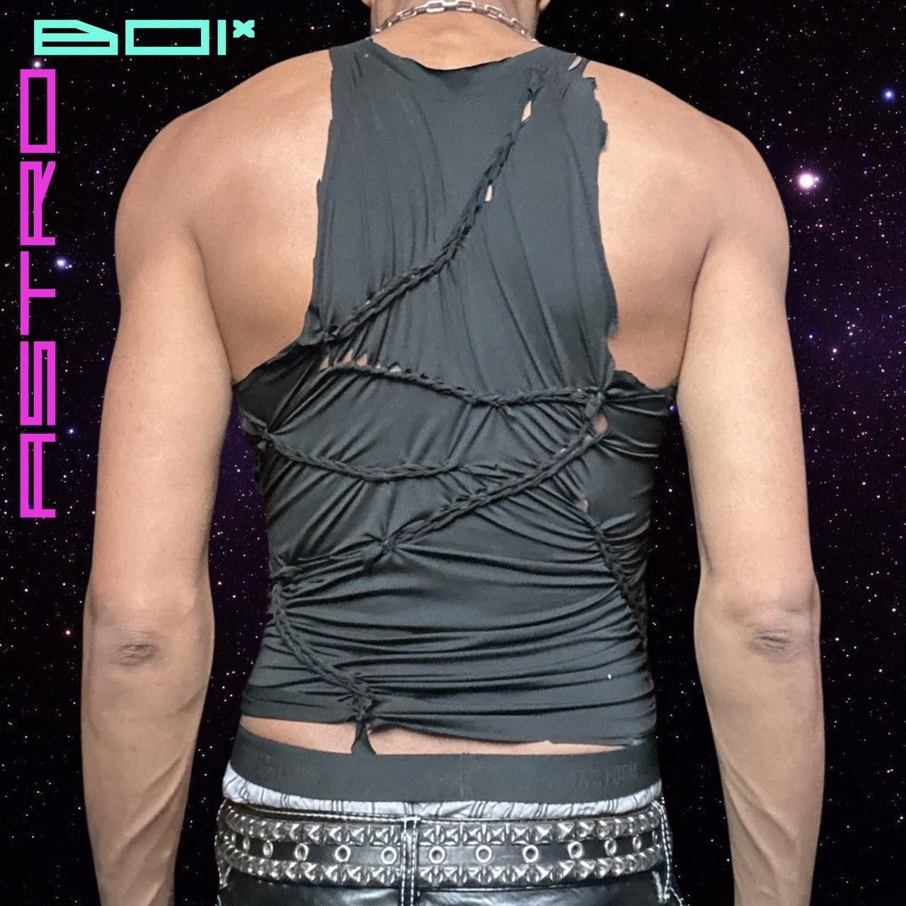 Designer ASTROBOI* 'High Beams' Braided Lycra Party Top - Large Size L / US 10 / IT 46 - 4 Thumbnail