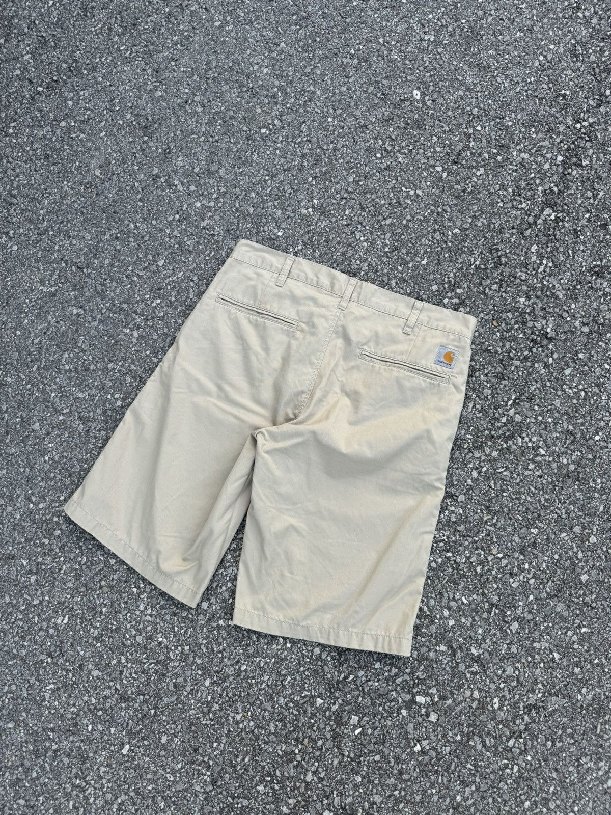 Carhartt × Vintage Carhartt shorts jorts beige vintage logo rap skate y2k Size US 31 - 2 Thumbnail