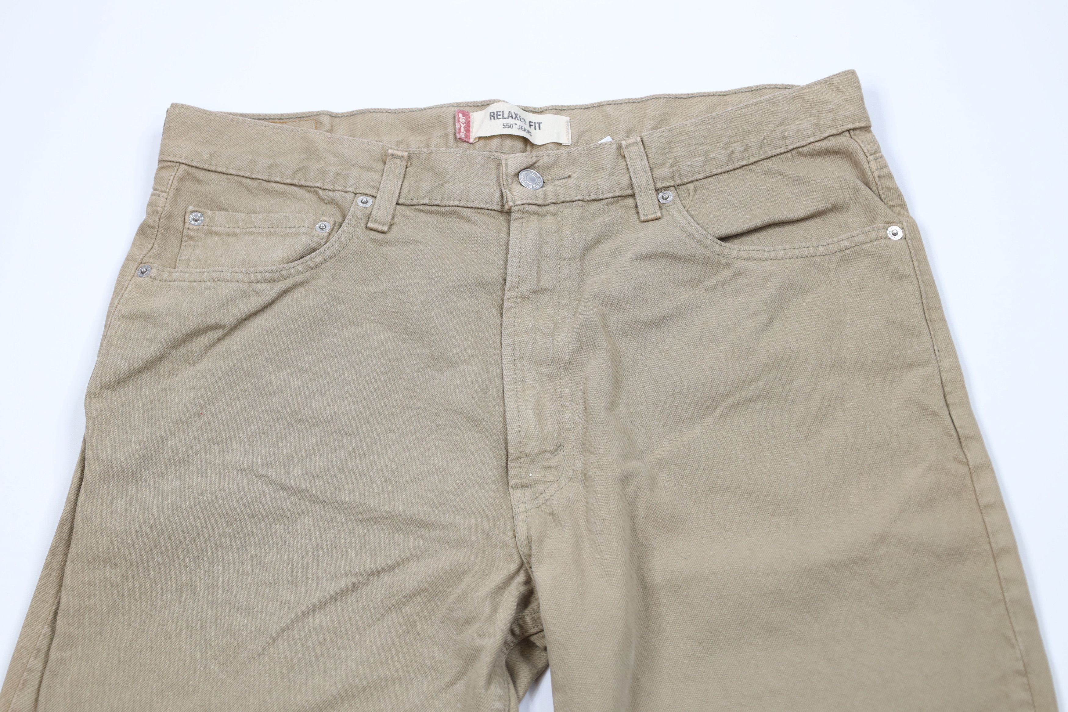 Levi's Vintage Y2K 2003 Levis 550 Fit Denim Jeans Beige Khaki Size US 36 / EU 52 - 2 Thumbnail