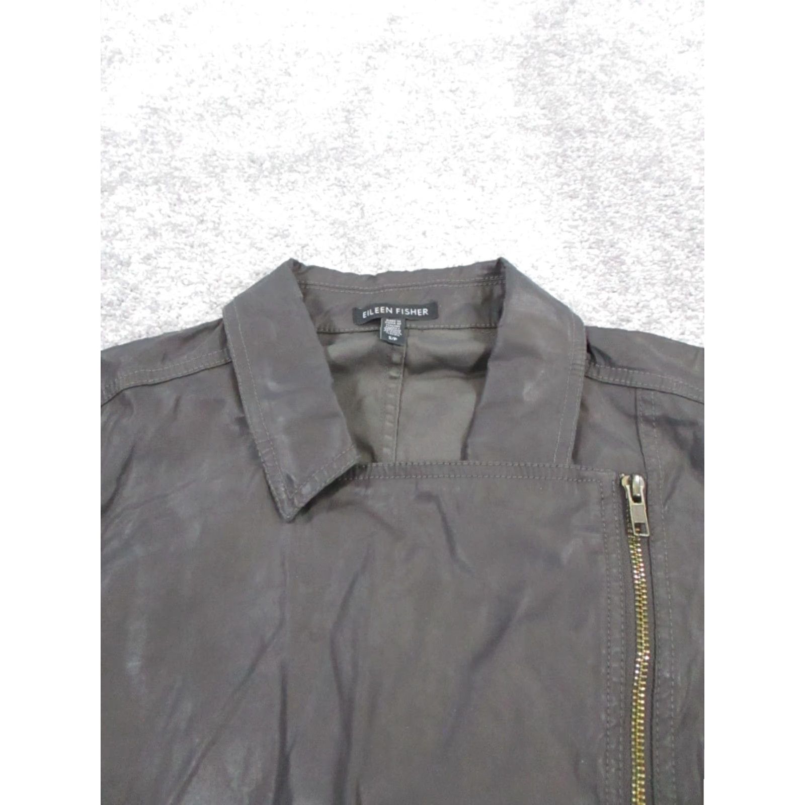 Eileen Fisher Eileen Fisher Jacket Womens Small Black Cotton Full Zip Size S / US 4 / IT 40 - 2 Thumbnail